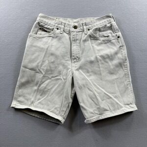 H.I.S Shorts Mens 30 White Denim Bermuda‎ Regular Fit 5 Pocket Casual Summer VTG